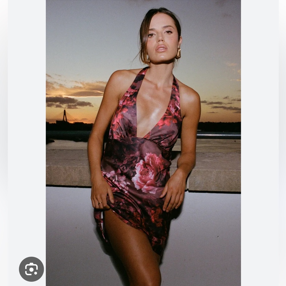 Meshki Pink and Purple Halter Bodycon Mini Dress
Aimee Halter Mini Dress